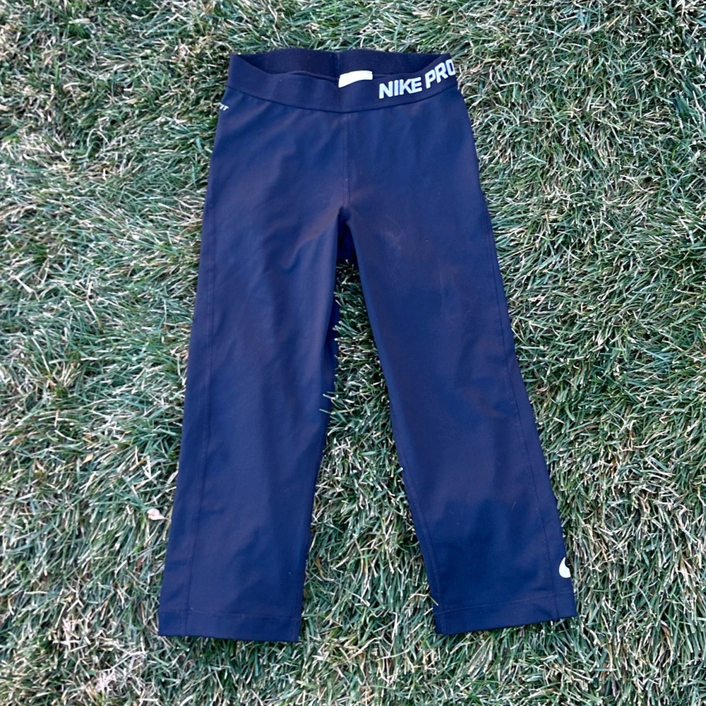 Nike Pro Dri Fit Active Activewear Compressions Cropped Ankle Workout Leggings